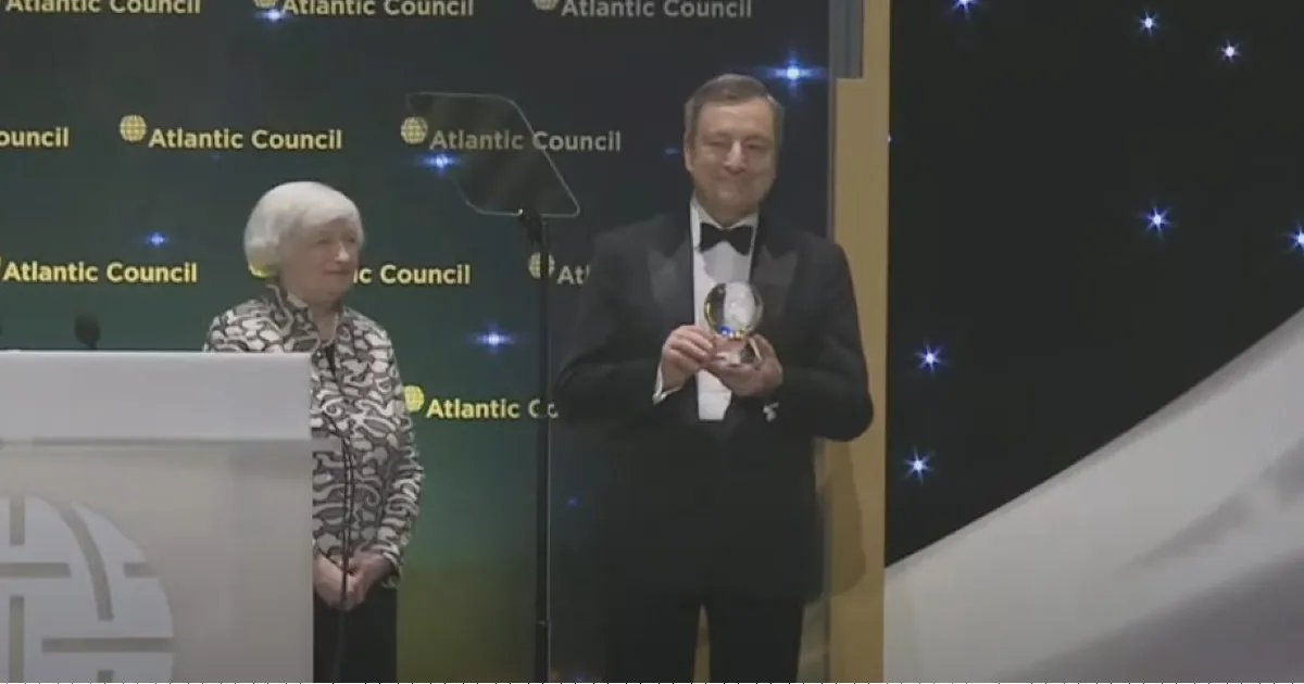 Una notte da Draghi: premio e discorso all’Atlantic Council